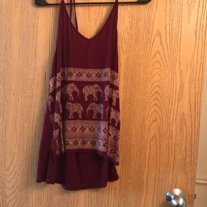 Burgundy tank top